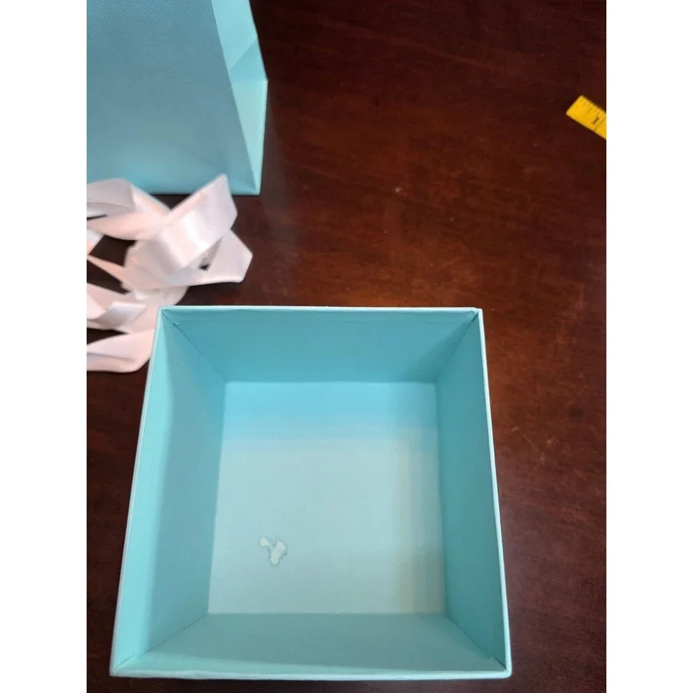 Tiffany & Co Packaging Empty Signature Blue Gift Bag Ribbon & Box USED 3 Piece